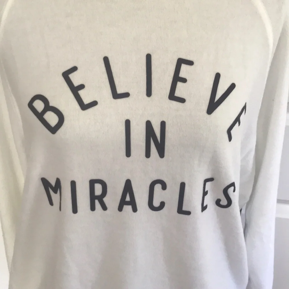 Wildfox White‎ 'Believe in Miracles' Sweatshirt - Picture 3 of 7